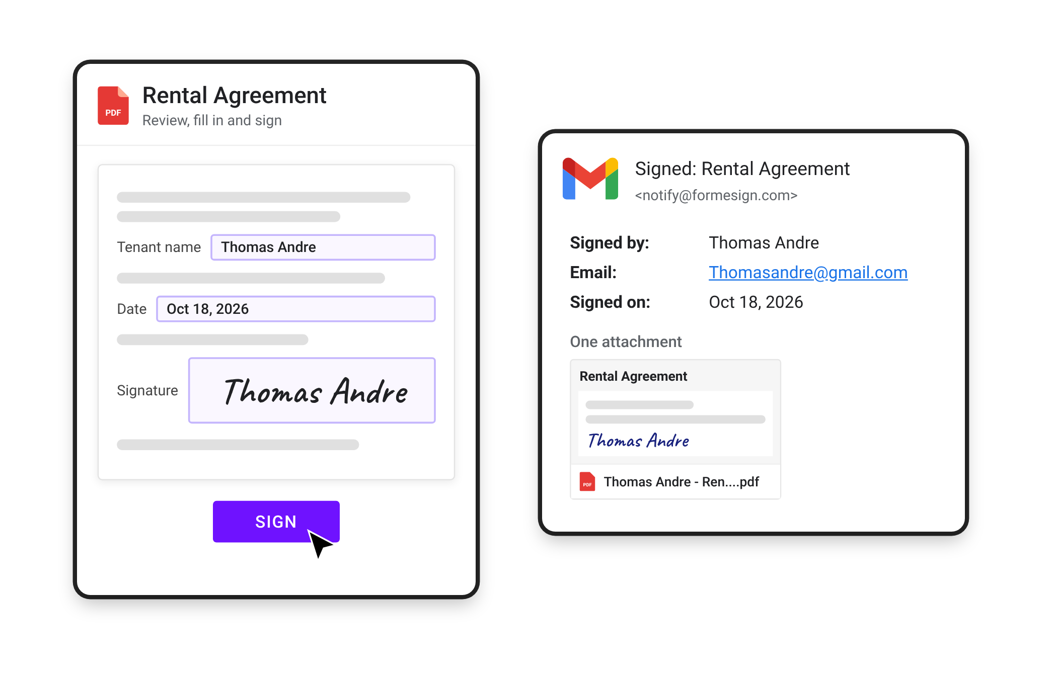 Collect signature on a PDF